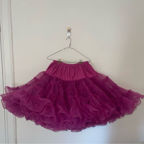 Vintage Dresses & Skirts - Vintage Tutu Petticoat Ruffle Skirt Lolita Kawaii Costume Cosplay Soft Goth